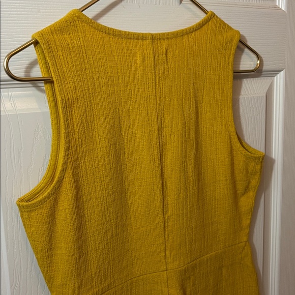 Madewell Sleeveless Wrap Mini Dress in Mustard Yellow - Picture 5 of 7